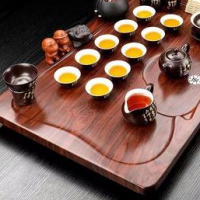 The whole set of purple sand tea set, tea set, tea table, tea ceremony tray